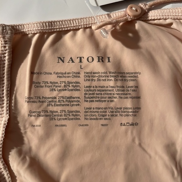 Natori Affair Illusion Plunge Slip In Cameo Rose/Cafe Size Large - Picture 9 of 9